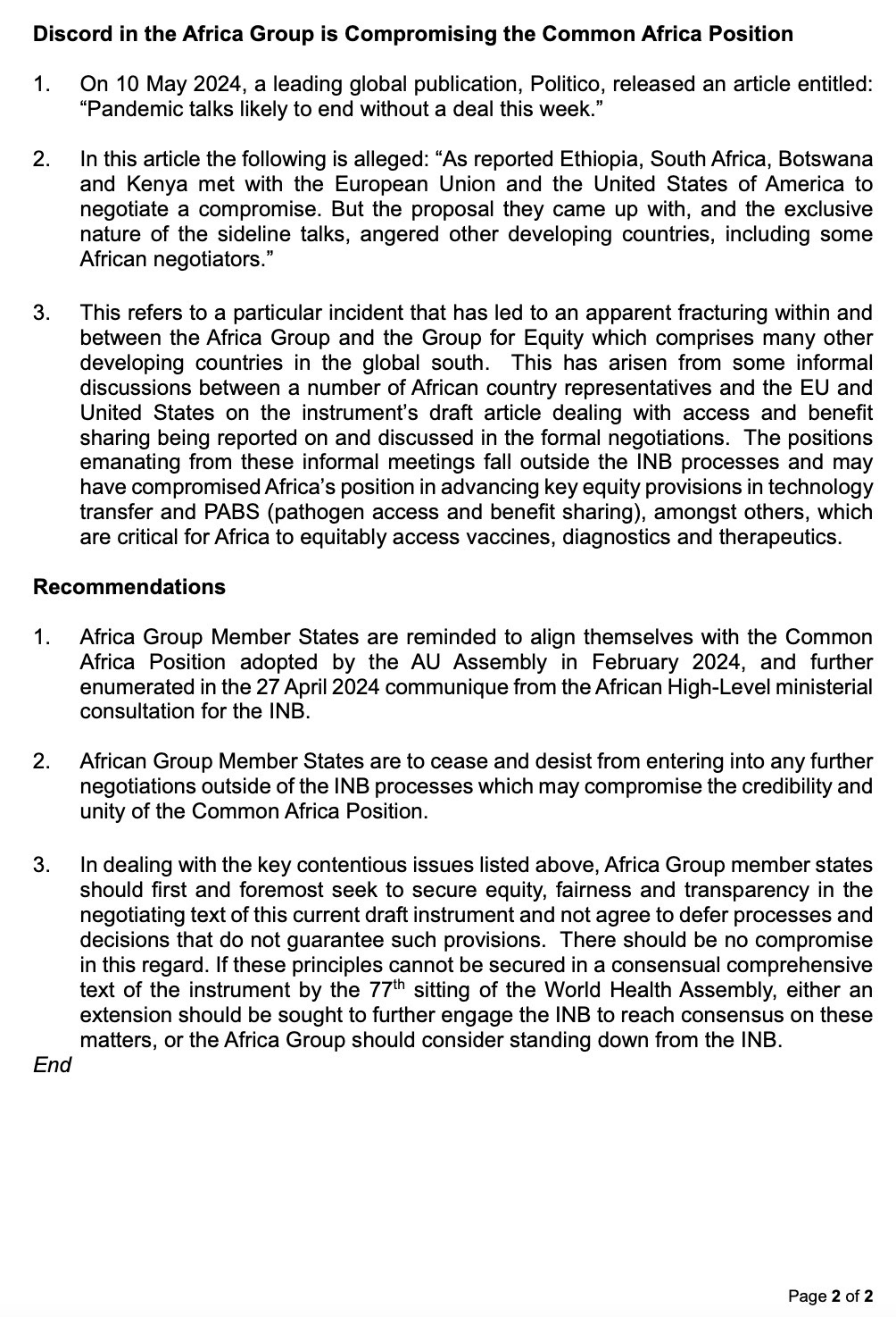 Africa anti-HELLTH group holding firm