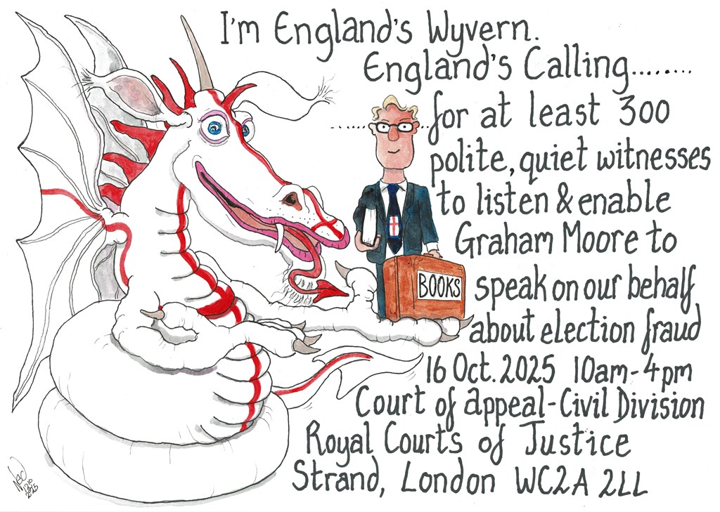 Graham Moore takes England's dragon to court - election fraud