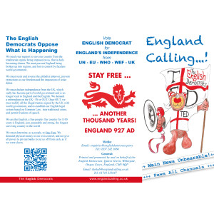 England Calling Leaflet (500)